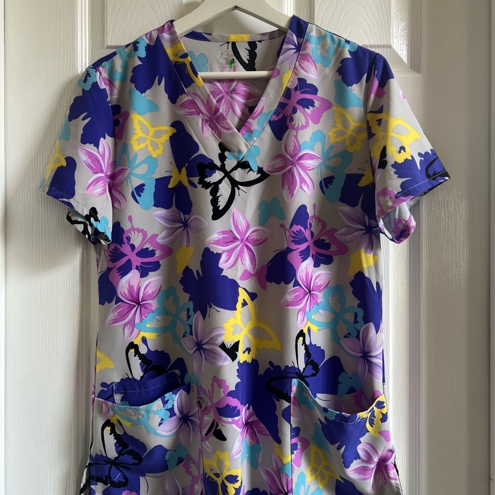 Floral V-Neck Women's Top